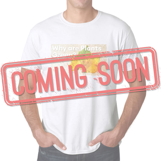 a red stamp saying "coming soon" and a person with a print on his shirt in the background